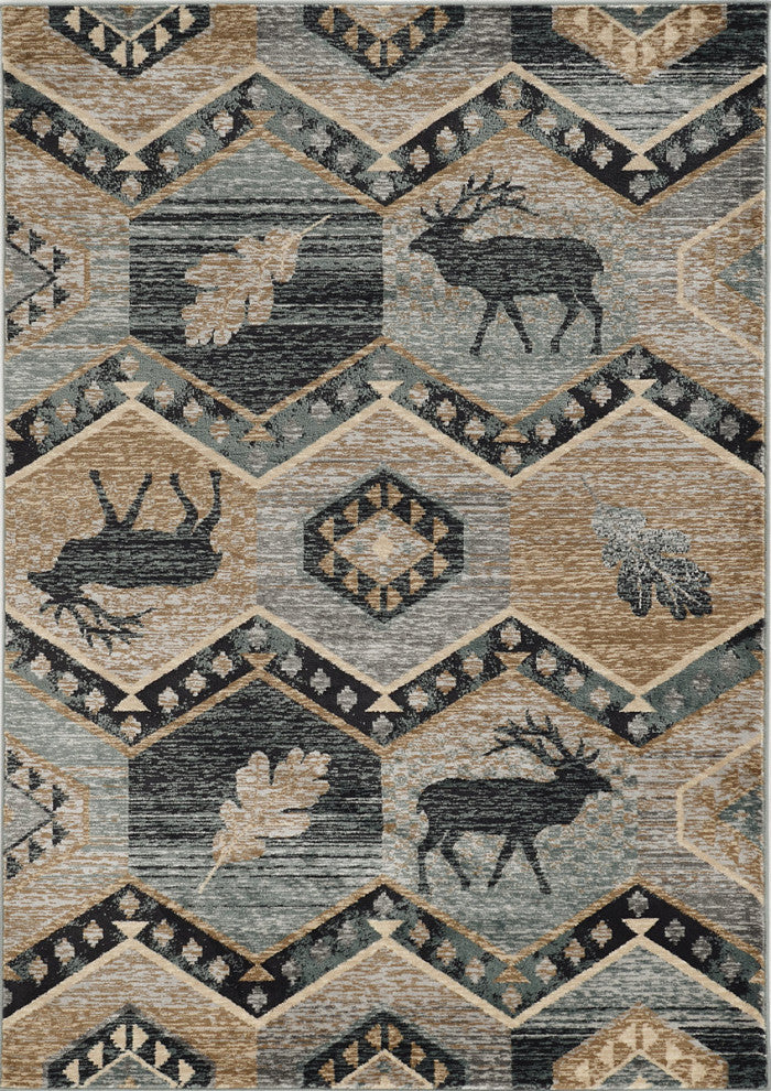 KAS Chester 5637 Seafoam Woodlands Area Rug, 8'x10'