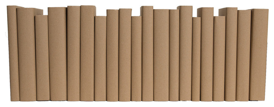 Decorative Books - Havana Paper Wrapped - Brown Books By The Foot