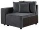 Benzara BM250701 Modular Left Facing Chair With Loose Back Pillow, Gray