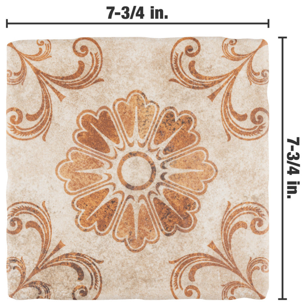 Costa Arena Decor Fleur Ceramic Floor and Wall Tile