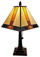 Amora Lighting AM208TL08B Tiffany Style Mission Table Lamp 8 In Wide