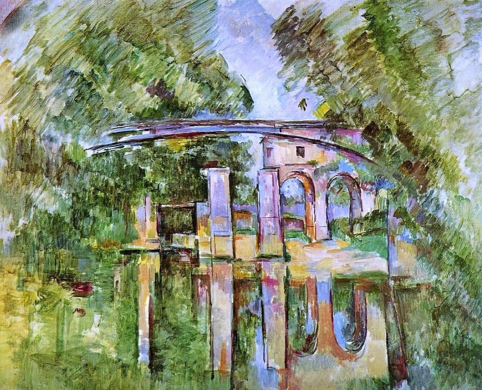 Paul Cezanne Aqueduct and Lock, 20"x25" Wall Decal