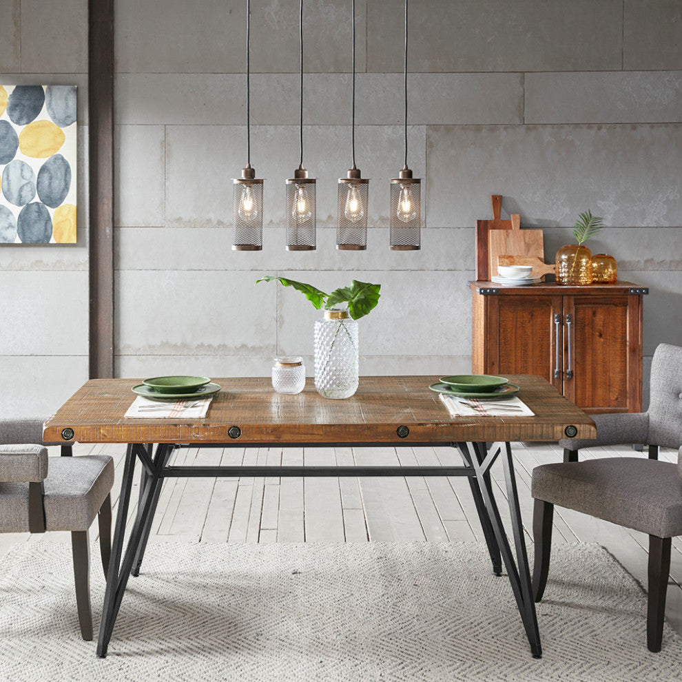 INK+IVY Trestle Modern Industrial Kitchen Counter Stool, Dining Table