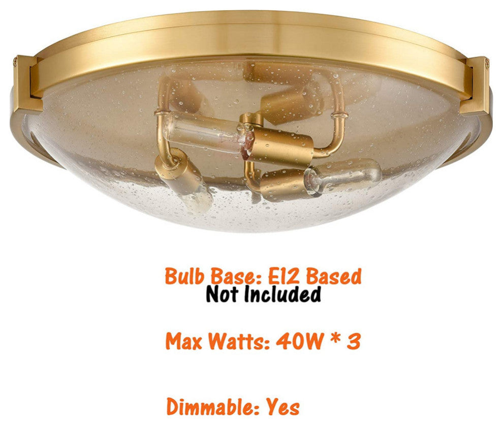 3 light modern Flush Mount Ceiling Light dome glass ceiling lamp