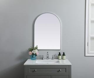 Metal Frame Arch Mirror 22X30 Inch, Silver