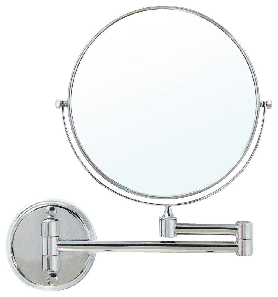 MODONA's Wall Mounted 8" Double Sided Mirror 1X-3X -, Polished Chrome