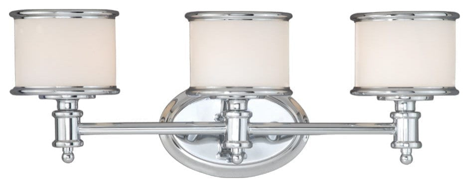 Vaxcel Carlisle 3 Light Vanity Light Chrome