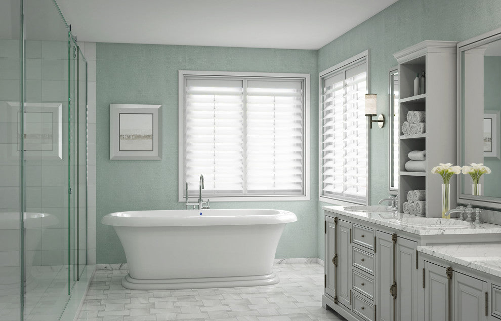 Malibu Biloxi Oval Soaking Bathtub 66x35x25 Biscuit