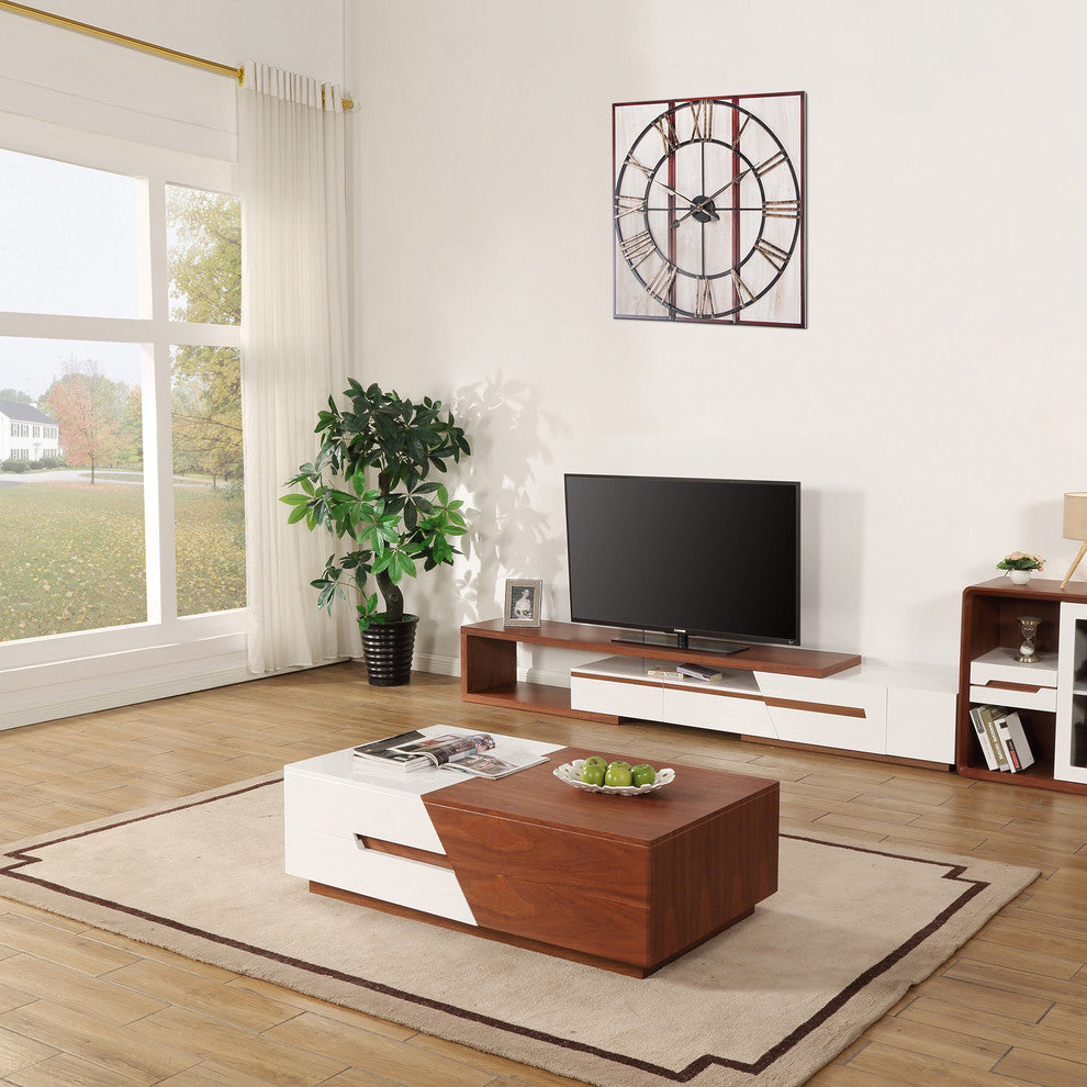 Utopia Alley 3-Piece Oversized Roman Square Wall Clock, 32",  Wood Finish