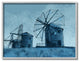 Windmill Farm Blue Farm Landscape Painting, 11"x14"