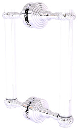 Pacific Grove 8" Twist Accent Back to Back Shower Door Pull, Polished Chrome