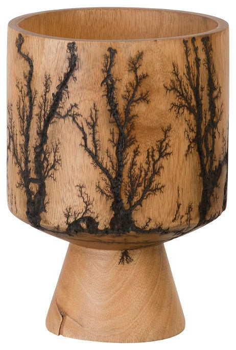 Lightning Vase, Mango Wood, Cup Shape