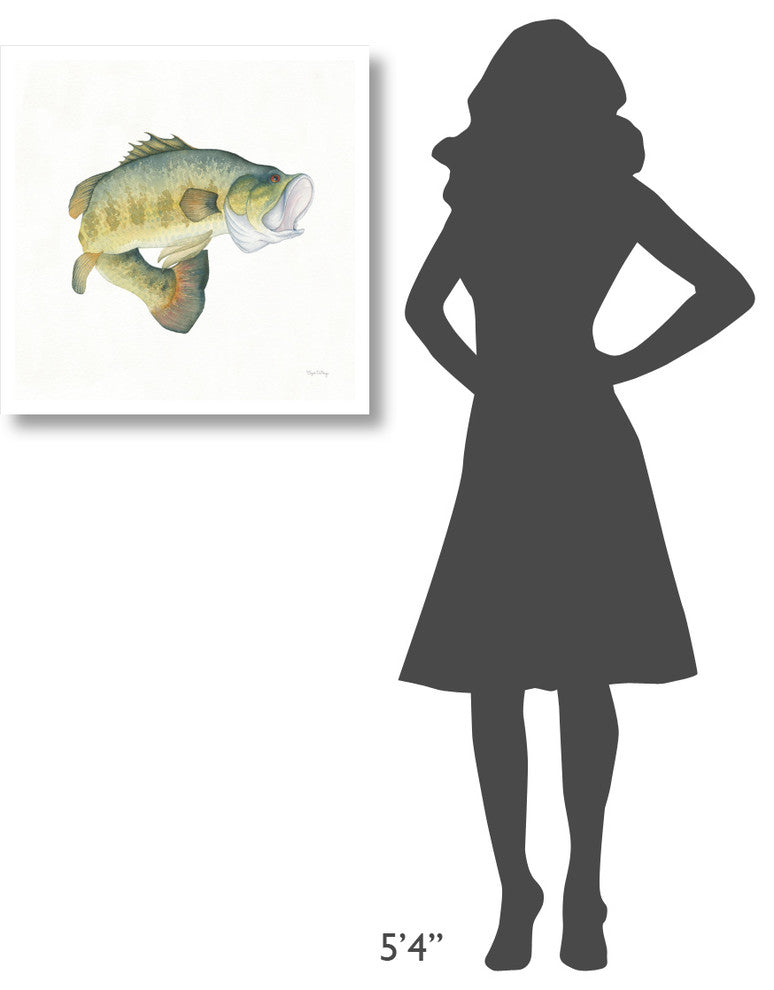 "Gone Fishin Large Mouth" Digital Paper Print by Elyse DeNeige, 26"x26"