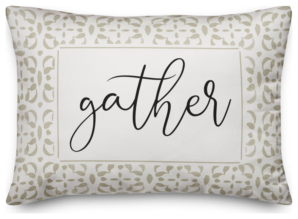 Gather Watercolor Khaki 14x20 Indoor / Outdoor Pillow