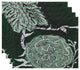 Flowers And Fronds Floral Print Placement, Herb Green, Set of 4