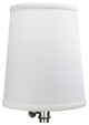 Fenchel Shades 4"x5"x6" Flame Clip Attachment Empire Lamp Shade, Linen White