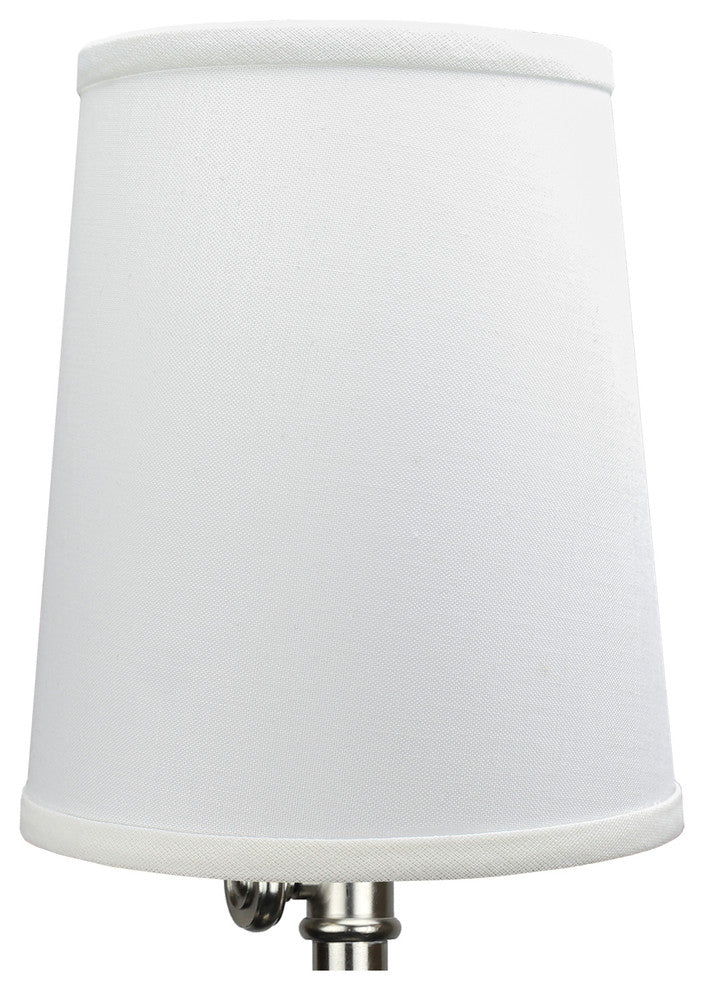 Fenchel Shades 4"x5"x6" Flame Clip Attachment Empire Lamp Shade, Linen White