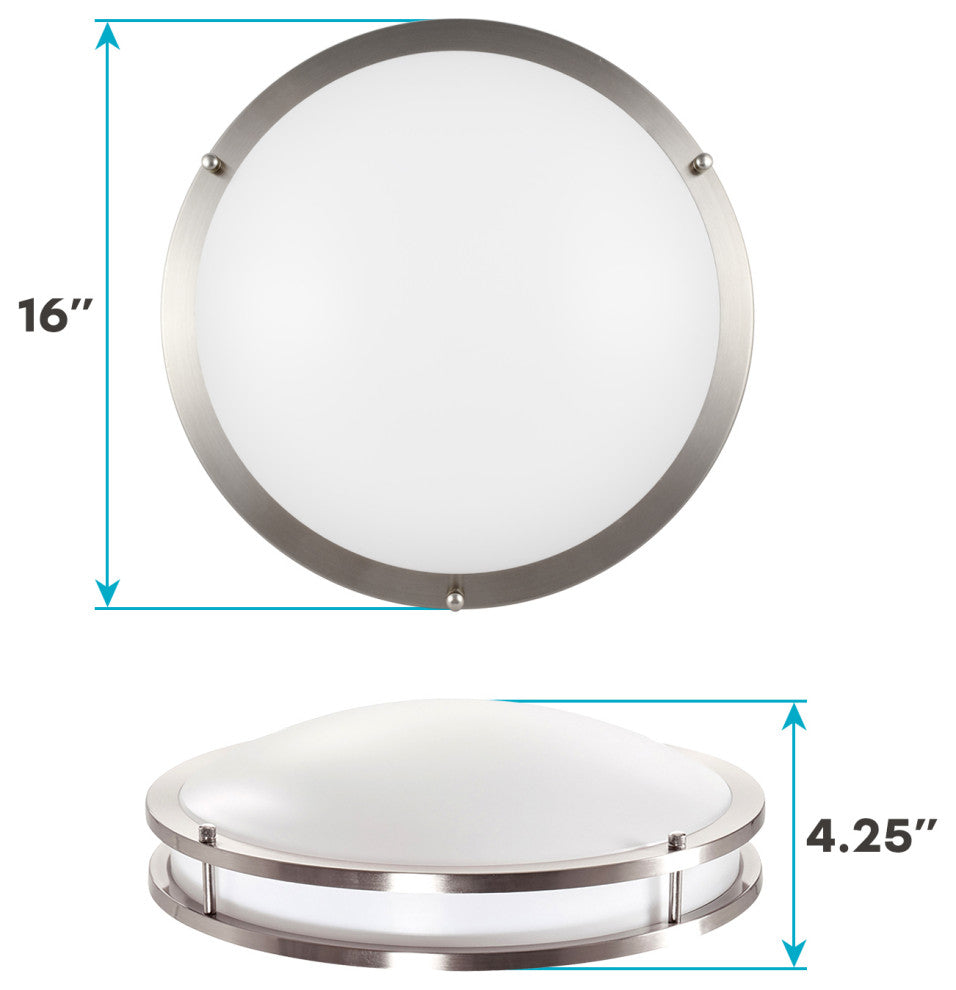 16" LED Flush Mount Ceiling Light 5 Color Option Dimmable 24W 1960 Lumens