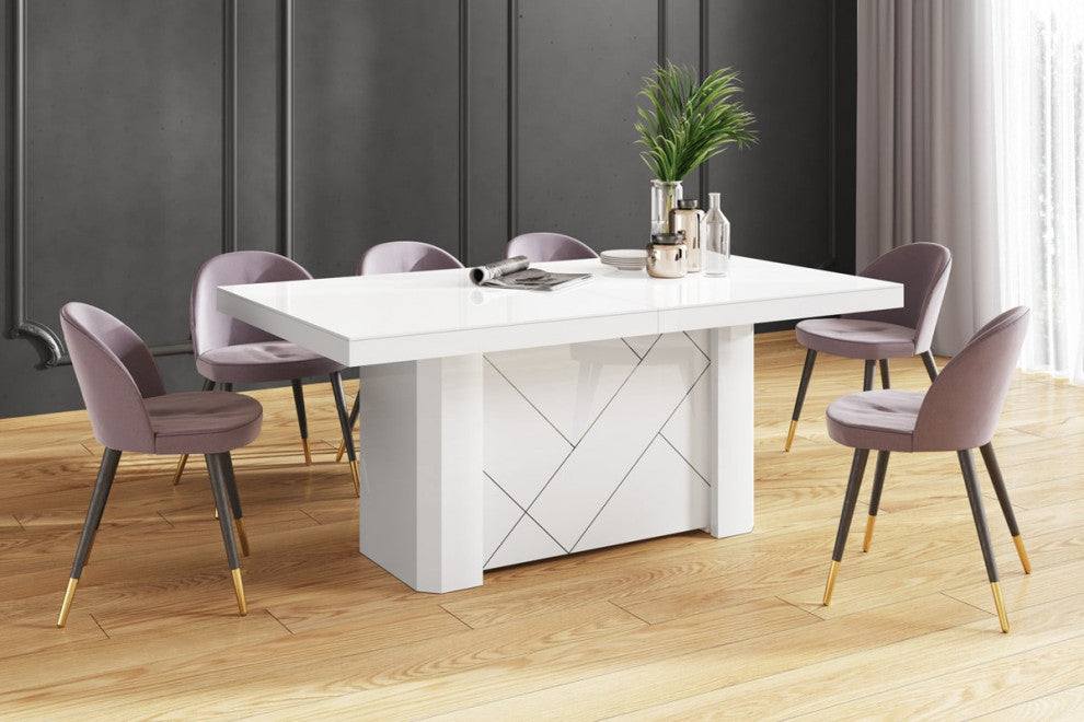 LOSOK Max Extendable Dining Table, White