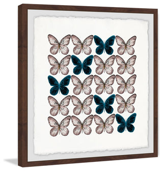 "Butterfly Pattern" Framed Painting Print, 18"x18"