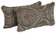 18" Double-Corded Jacquard Chenille Throw Pillows, Set of 2, Gray Damask