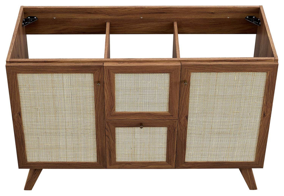 Soma 48" Double Sink Bathroom Vanity - Walnut White
