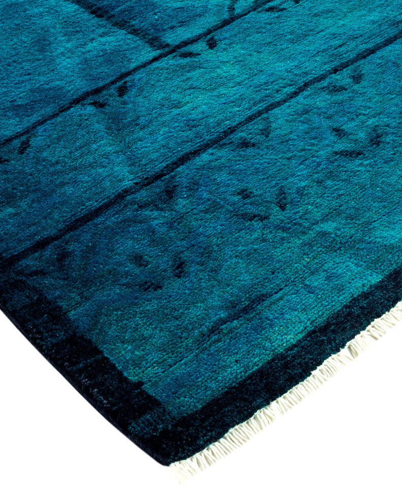Fine Vibrance, One-of-a-Kind Hand-Knotted Area Rug Blue, 9' 2" x 11' 1"