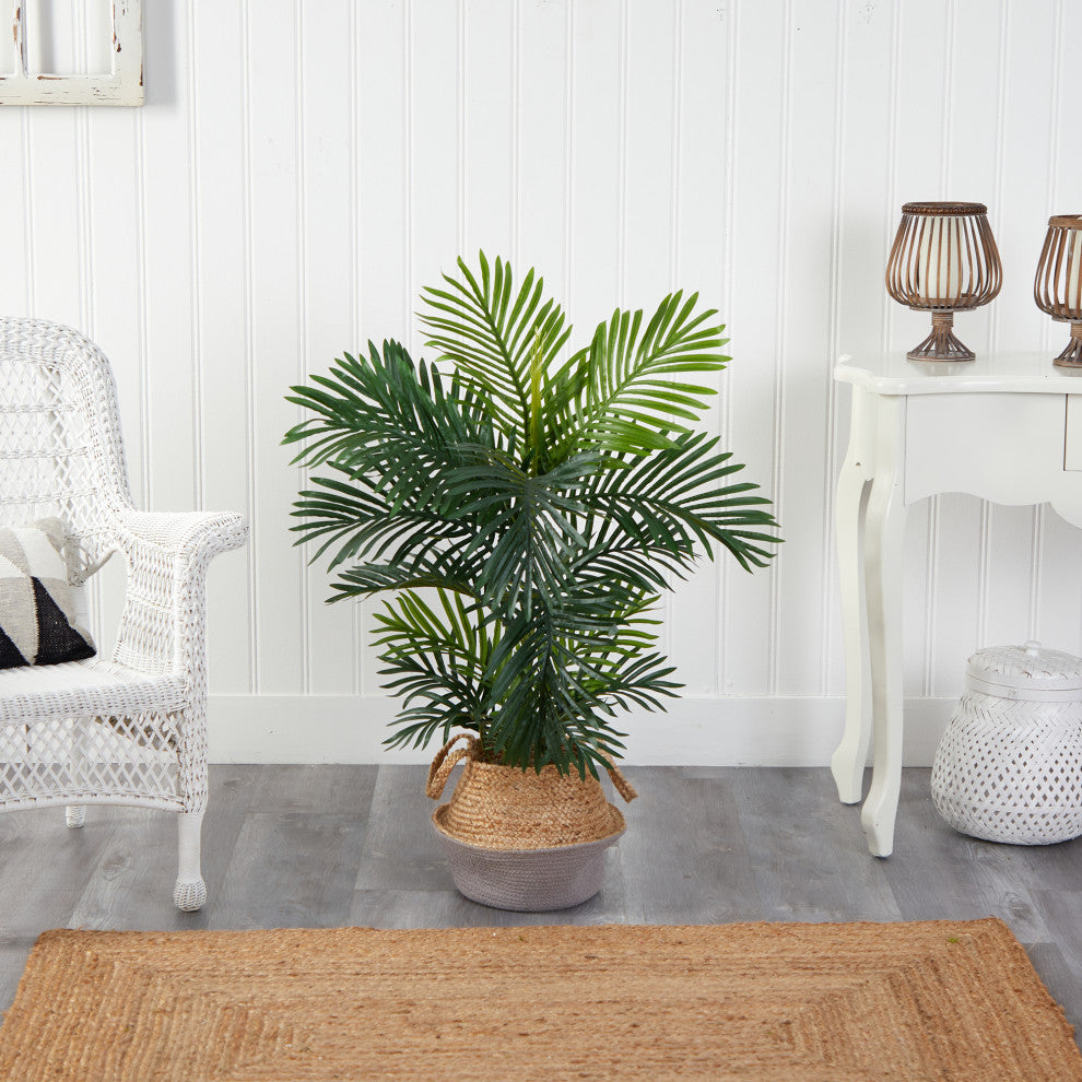 T2950 40 Areca Artificial Palm Tree in Boho Chic Handmade Planter UV Resistant