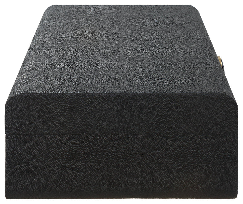 Uttermost Lalique Black Shagreen Box