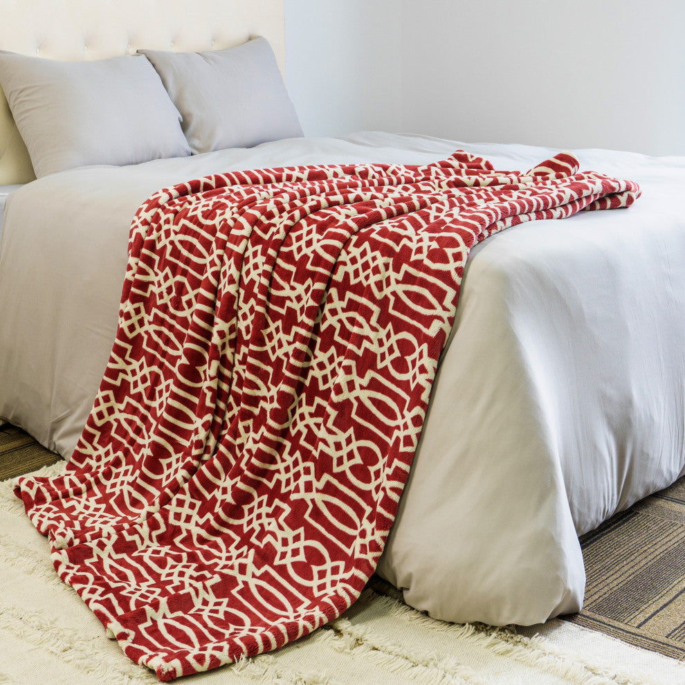 Carteret Throw Blanket, Rosewood
