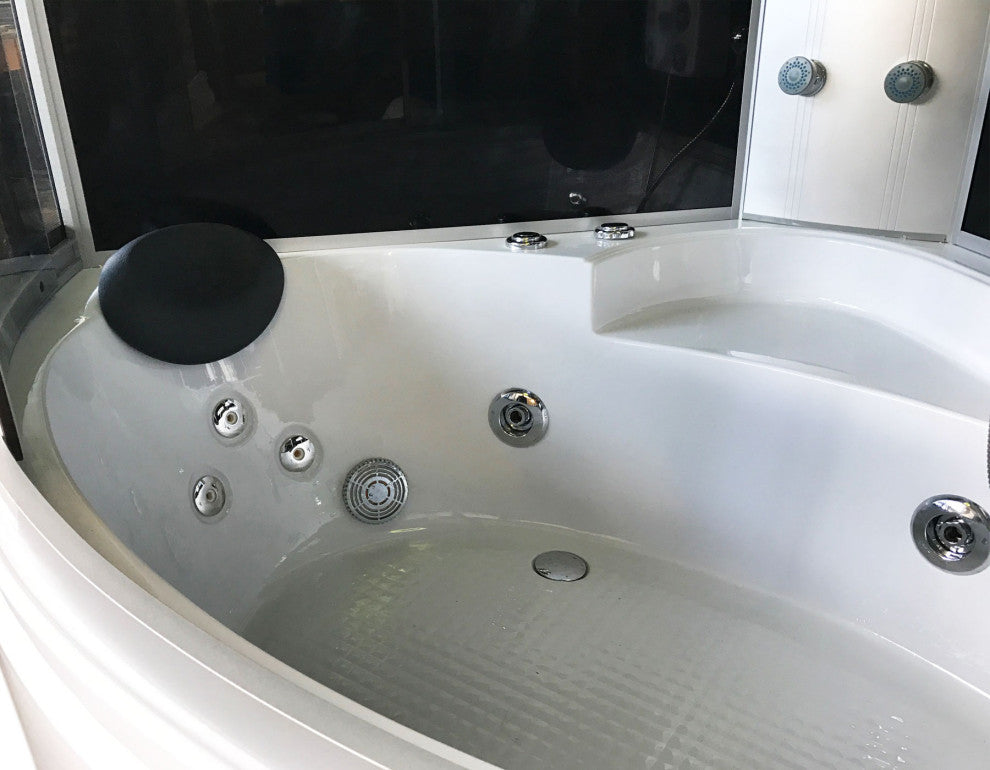 Whirlpool Corner Bathtub Shower 49" x 49" with Heater - Milan