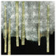 "Treeline I" Abstract Wall Art Reverse Printed Tempered Glass With Silver Leaf