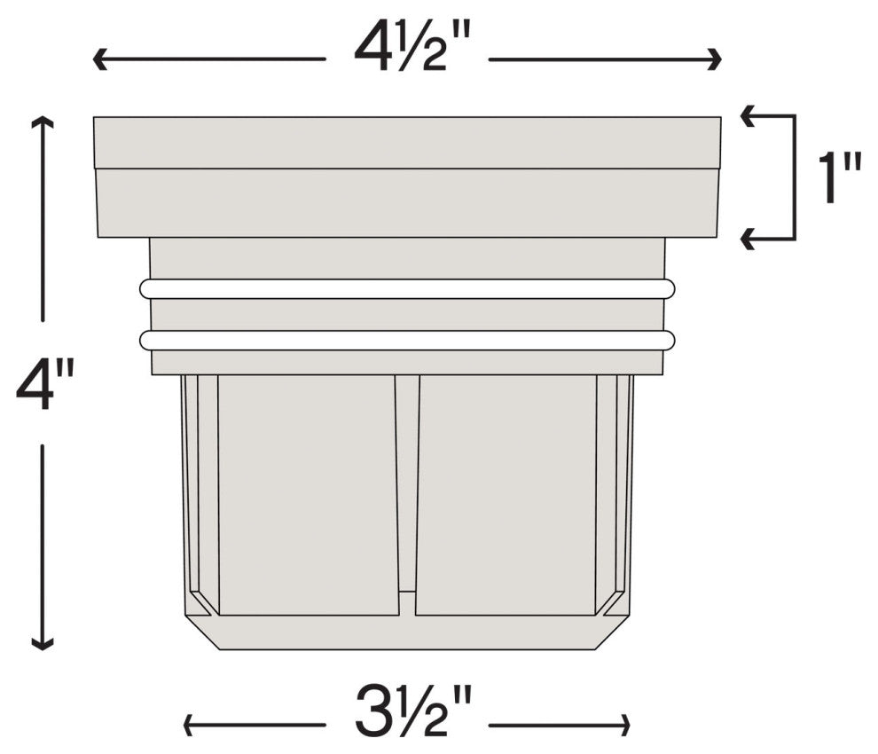 Flat Top Well Light 120V LED Well Light, Bronze