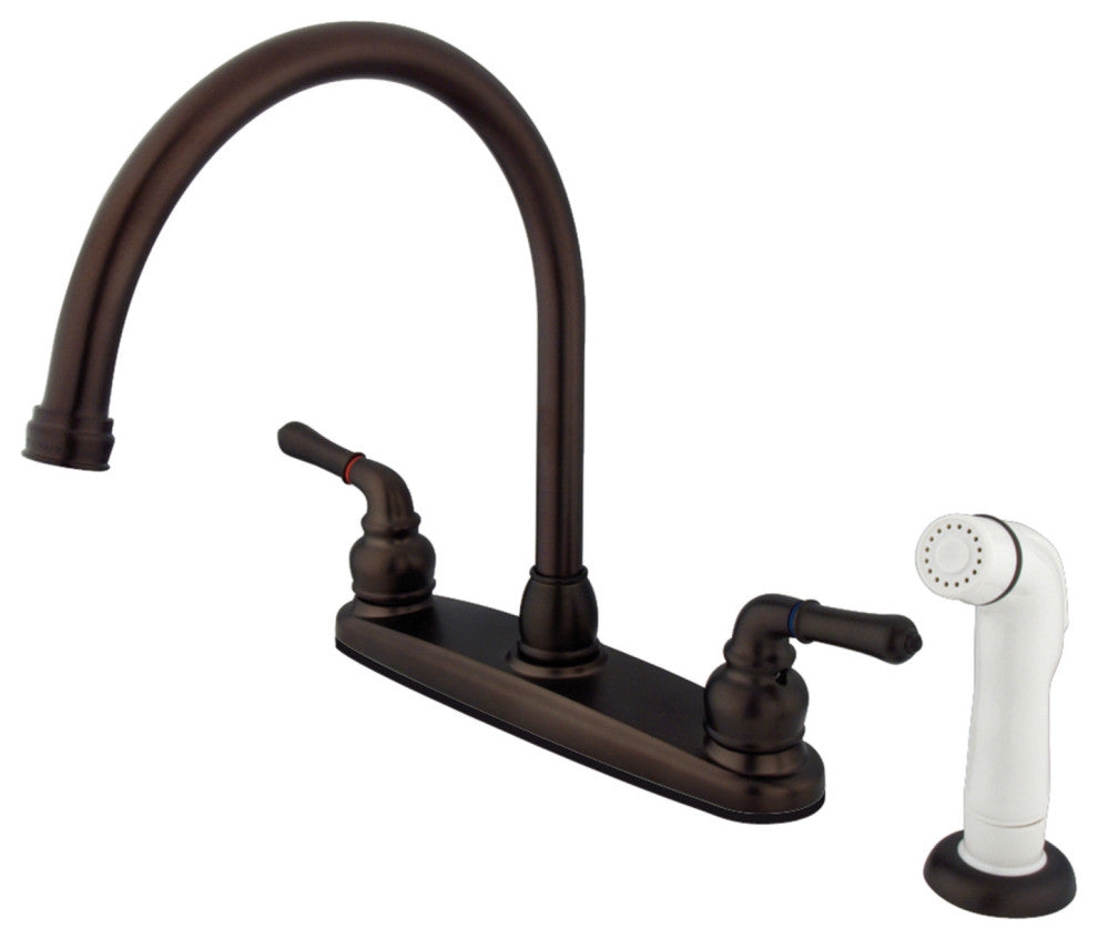 Kingston Brass 8" Centerset Kitchen Faucet, Oil Rubbed Bronze
