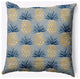18x18" Pineapple Stripes Nautical Decorative Indoor Pillow, Pretty Grey