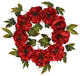24" Red Peony Wreath