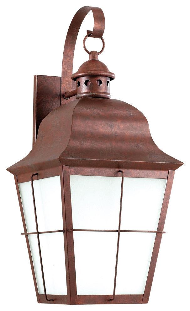 Chatham 1-Light Outdoor Wall Lantern, Weathered Copper