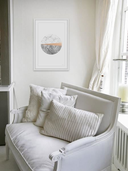 "Pink Sliver II" Framed Painting Print, 30"x45"