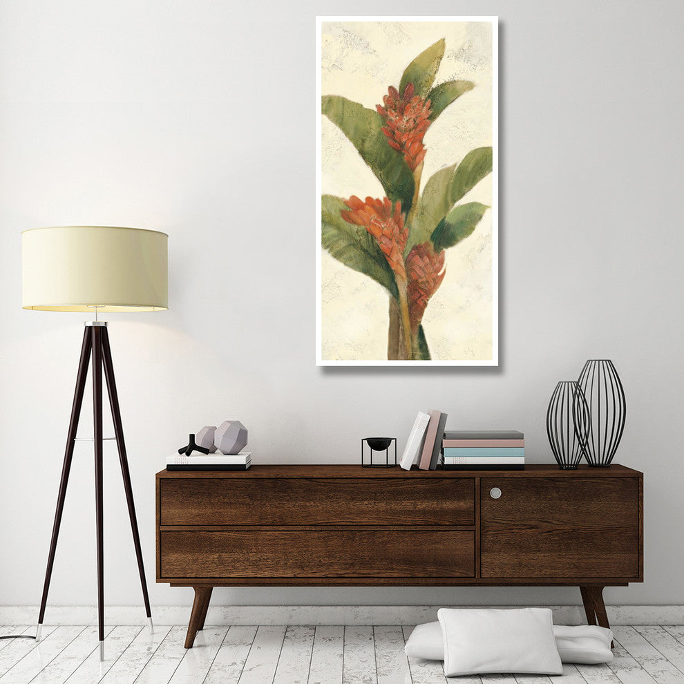 "Ginger Blossom on White" Digital Paper Print by Albena Hristova, 32"x62"