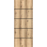 Slab Barn Door Panel 30 x 80 | Planum 0015 Oak with  | Sturdy Finished