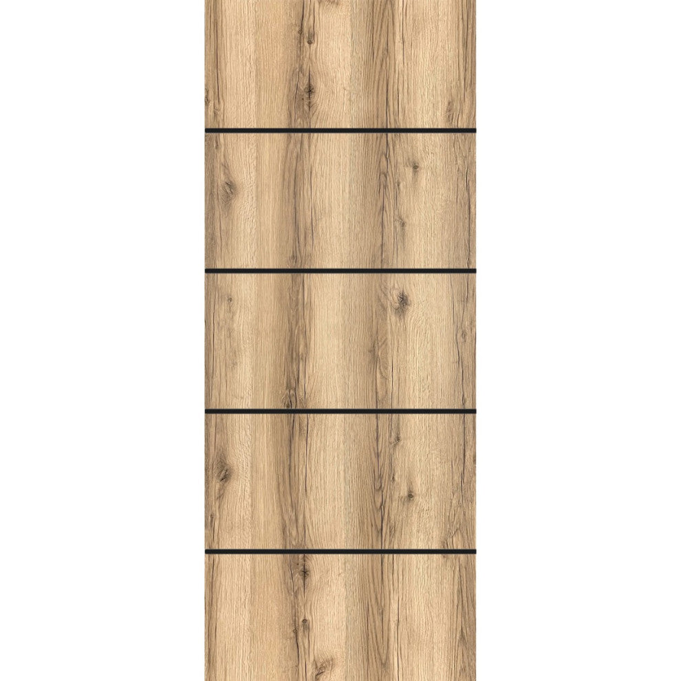 Slab Barn Door Panel 30 x 80 | Planum 0015 Oak with  | Sturdy Finished