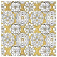 "Color my World Kolam Pattern Gold" Paper Print by Daphne Brissonnet, 20"x20"