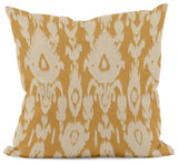 Ikat Decorative Pillow, Gold, 20"x20"