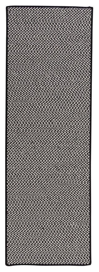 Outdoor Houndstooth Tweed OT49 Black Indoor/Outdoor Area, Rectangular 12'x15'