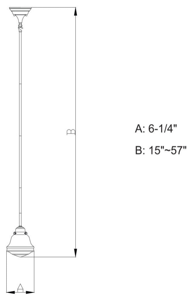 Vaxcel Huntley 6" Mini Pendant, Oil Rubbed Bronze