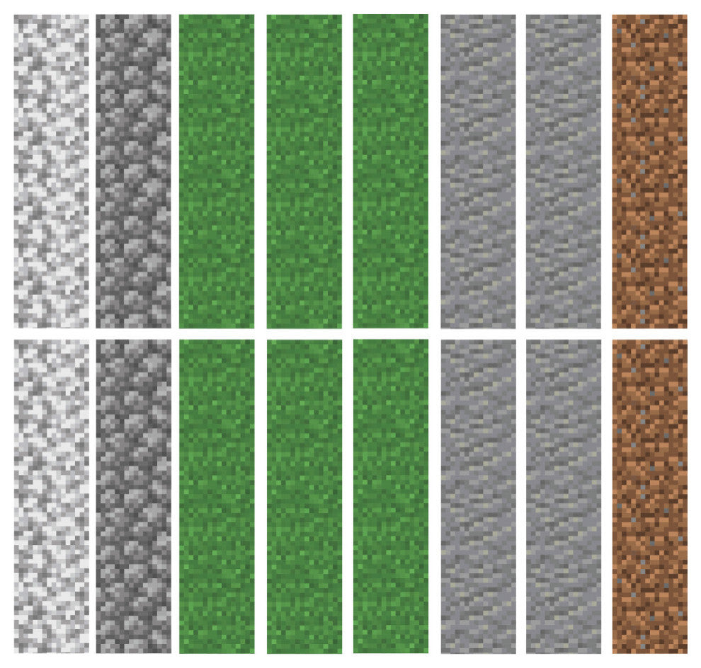 Minecraft Block Strips Peel and Stick Wall Decals