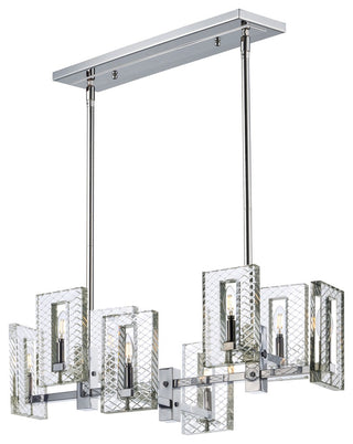 Maxim Lighting Suave 8-Light Linear Chandelier in Polished Nickel - 38015BCPN