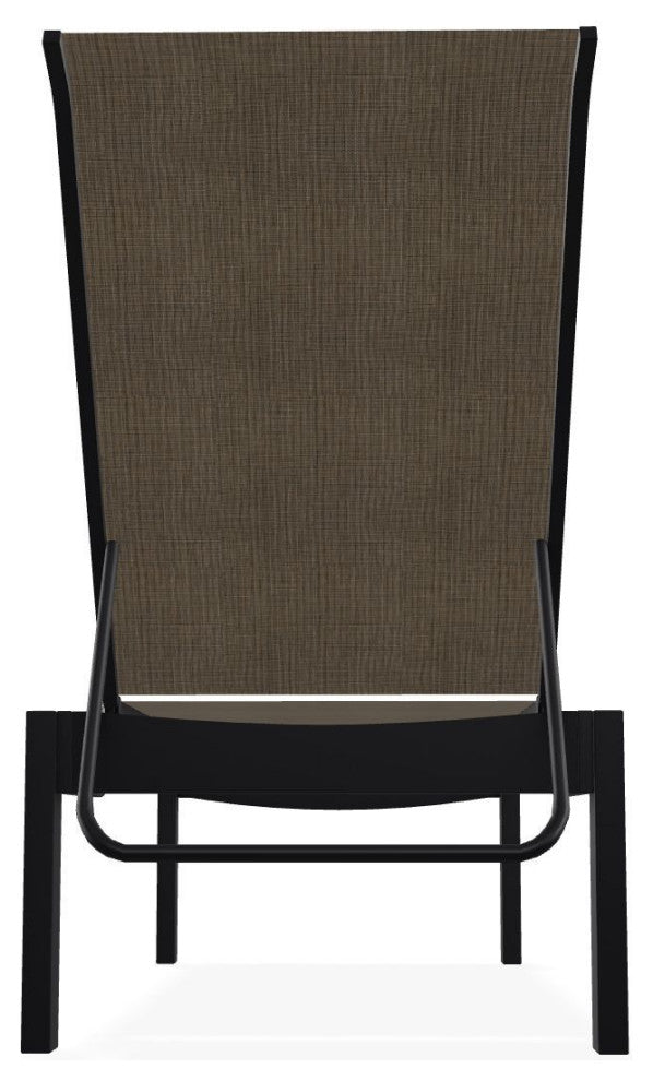 Leeward Sling Stackable Outdoor Chaise Lounge, Kora/Black