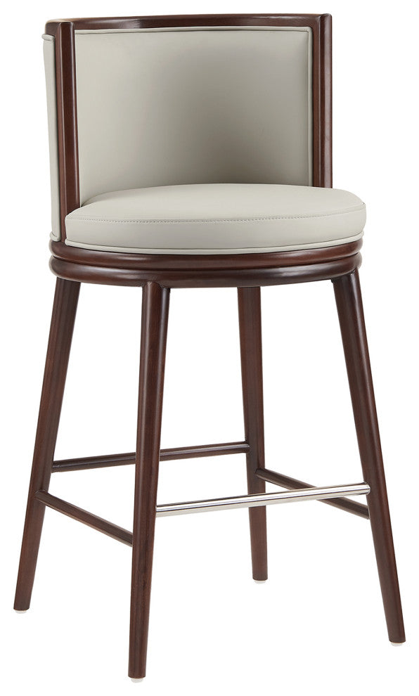 Manhattan Comfort Evalyn Barstool, Stone, Set of 3