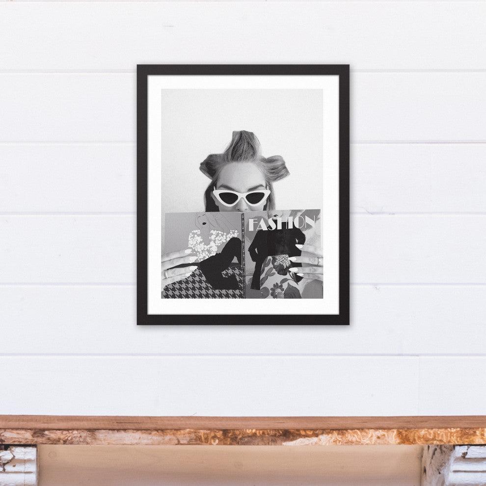 Beauty Salon Magazine 16"x20" Black Framed Canvas